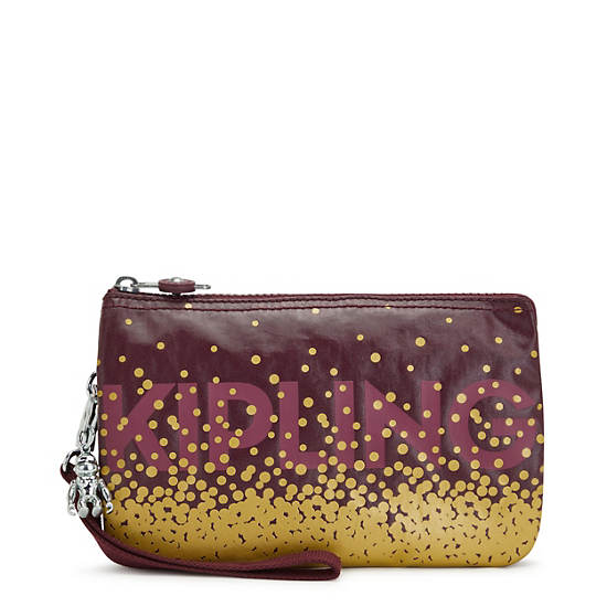 Plecaki Kipling Creativity Extra Large Metallic Wristlet Bordowe | PL 1149LI